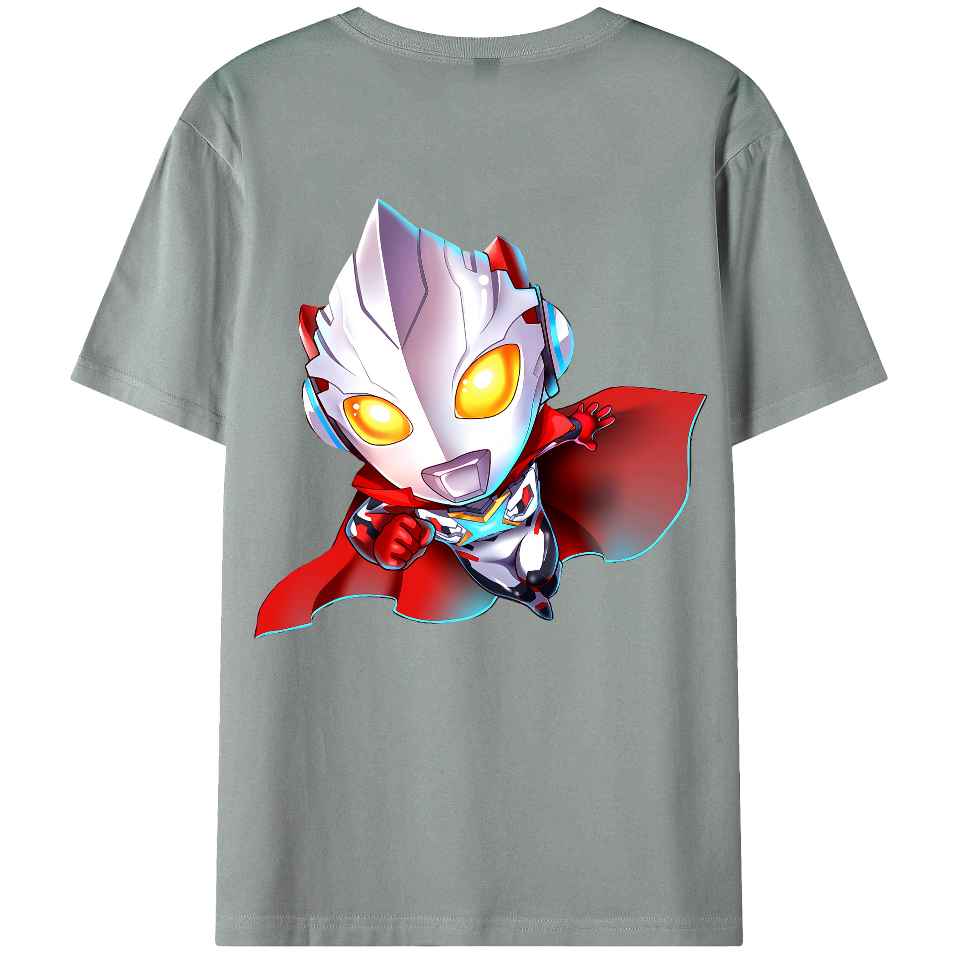 （画像用） ウルトラマン Ultraman 綿100％ メンズ半袖Tシャツ（バックプリント） 通気性